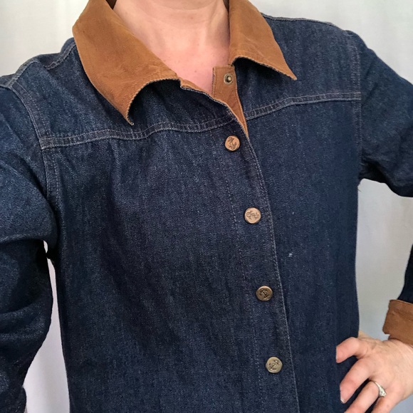 JG Hook Jeans Dresses & Skirts - JG Hook, Corduroy Camel Collared Jean Dress, M/L